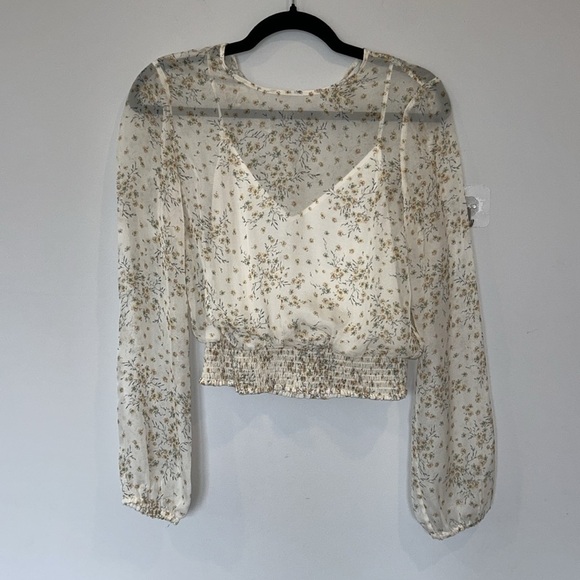 CAMI NYC ROBYN CHIFFON TOP in Pale Waterflower - Picture 6 of 10